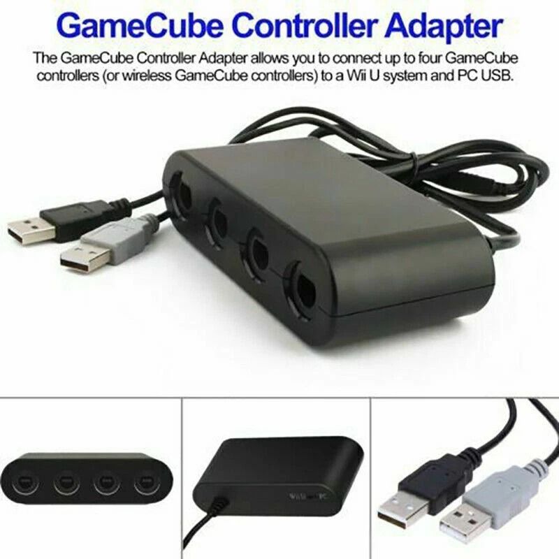 GameCube Controller Adapter For Nintendo Switch Wii U PC Port USB Adapter With Turbo Mode 2