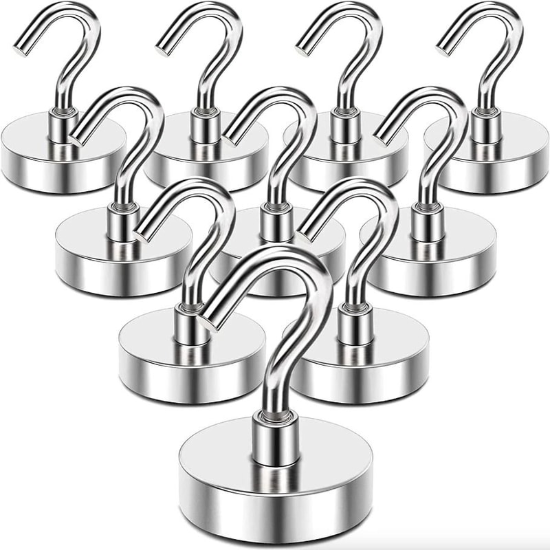 Neodymium Magnetic Hooks Heavy Duty Clamping Magnet Hook Hangers For Home Office 1
