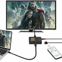 splitter switcher box with ir remote control hdmi hub, easy setup