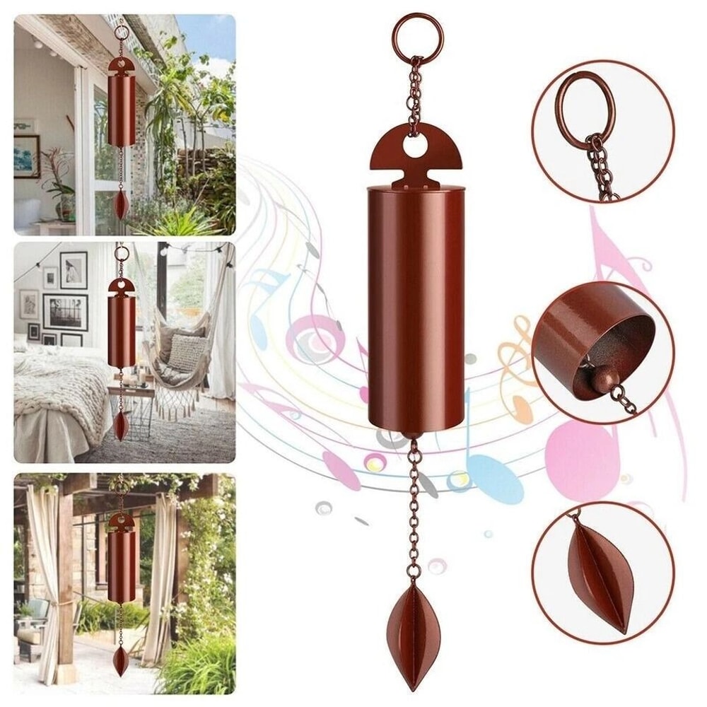 Large Deep Resonance Serenity Wind Chimes Heroic Metal Bell For Outdoor Decor 5