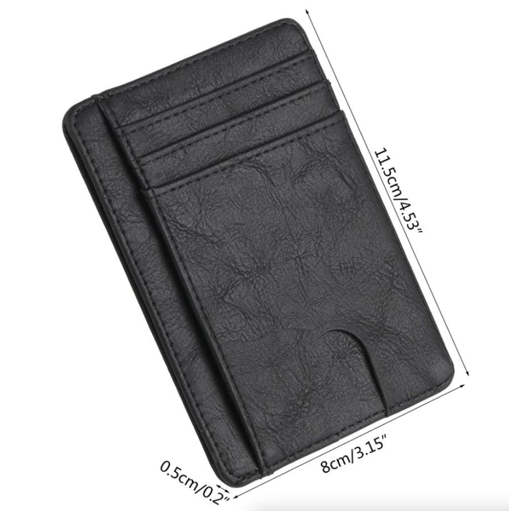 Premium Slim Leather RFID Blocking Wallet Men Minimalist Credit Card ID Holder 8