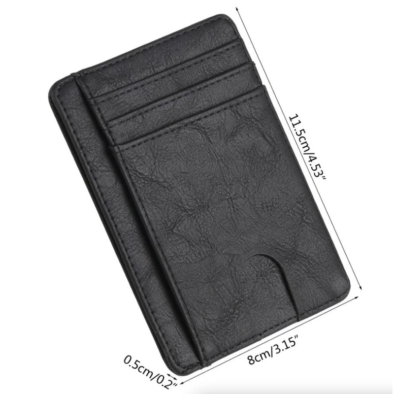 Premium Slim Leather RFID Blocking Wallet Men Minimalist Credit Card ID Holder 8