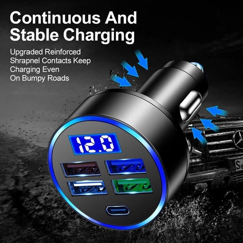 Fast Car Charger Adapter For IPhone Samsung And Android Devices 7