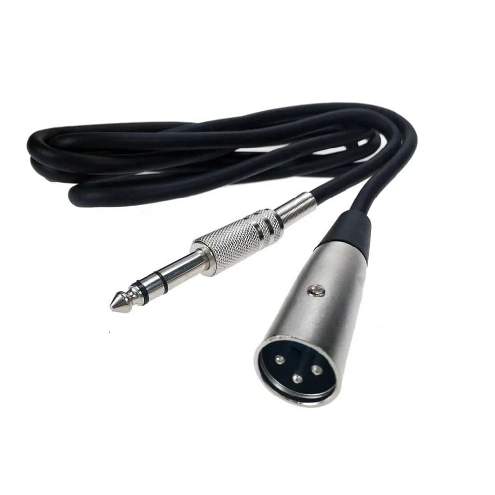 XLR Male To TS Mono Cable Unbalanced Shielded Audio Cable For Clear Sound 0