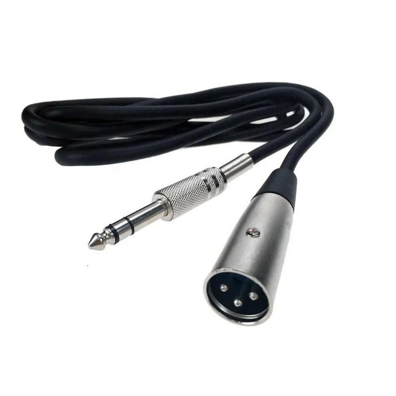 XLR Male To TS Mono Cable Unbalanced Shielded Audio Cable For Clear Sound 0