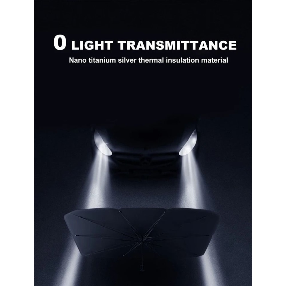 Car Windshield Sun Shade Umbrella Foldable Front Window Cover For Heat And UV Protection 14