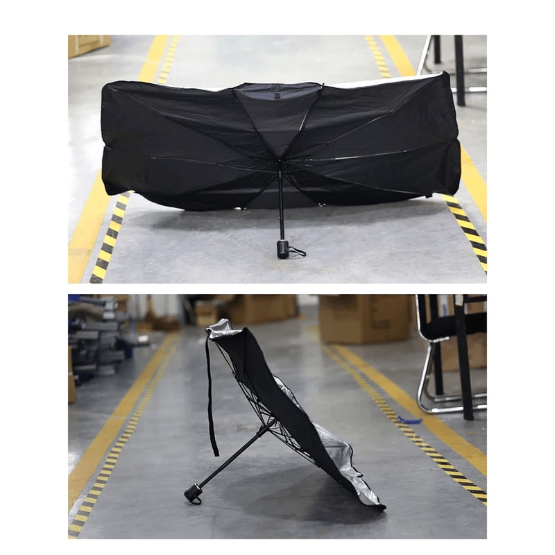 Car Windshield Sun Shade Umbrella Foldable Front Window Cover For Heat And UV Protection 18