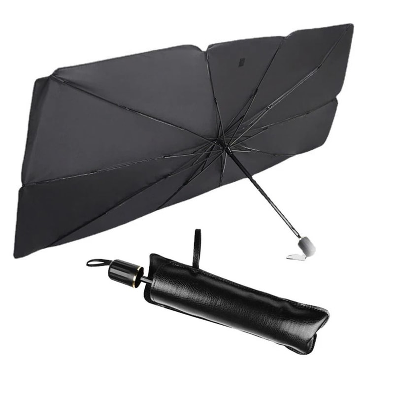 Car Windshield Sun Shade Umbrella Foldable Front Window Cover For Heat And UV Protection 8