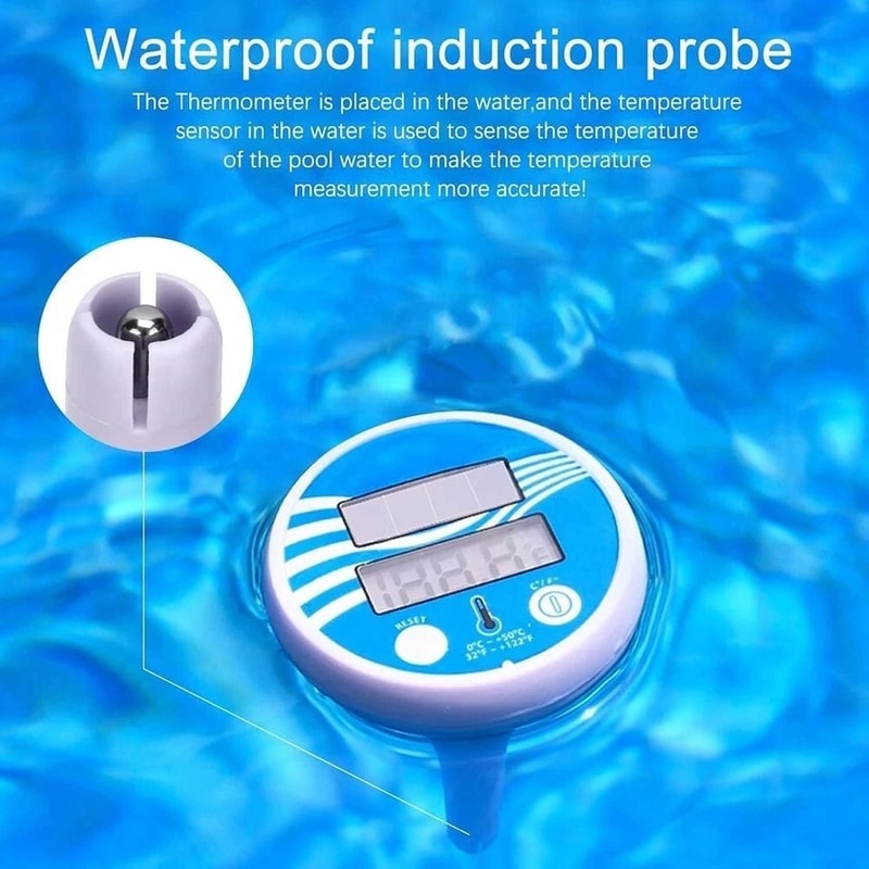 Digital Solar Powered Floating Pool Thermometer Waterproof And Rainproof For SPA Pool And Pond 8