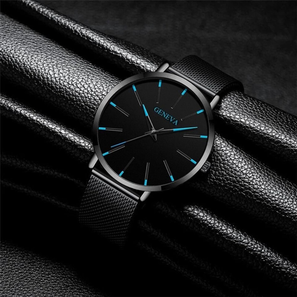 Waterproof Mens Stainless Steel Watch With Luminous Dial Classic Business Timepiece 5