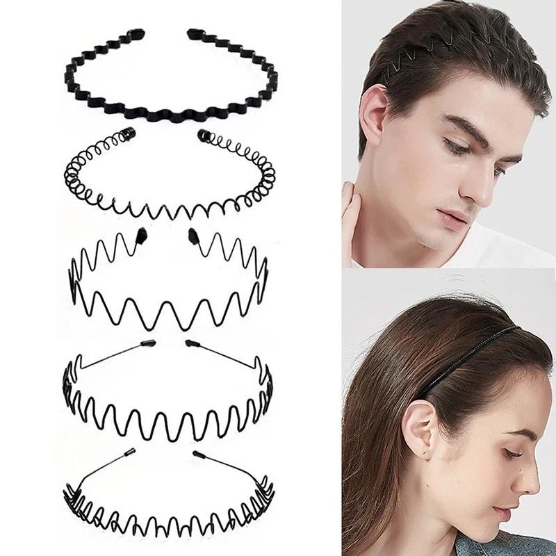 Wave Style Metal Hair Headband Comb For Sports Casual Wear 1