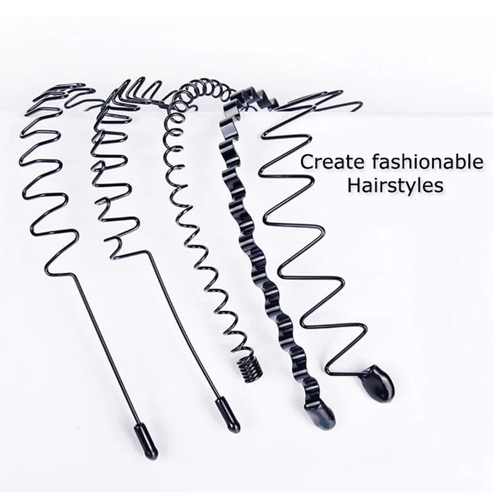 Wave Style Metal Hair Headband Comb For Sports Casual Wear 10