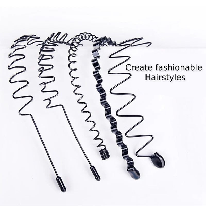 Wave Style Metal Hair Headband Comb For Sports Casual Wear 10