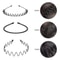 Wave Style Metal Hair Headband Comb For Sports Casual Wear 2