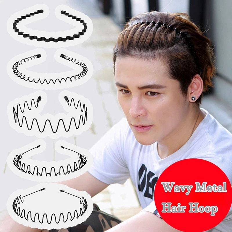 Wave Style Metal Hair Headband Comb For Sports Casual Wear 6