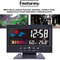 LED Digital Alarm Clock With Weather Forecast Hygrometer Snooze Calendar And Temperature Display 1