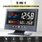LED Digital Alarm Clock With Weather Forecast Hygrometer Snooze Calendar And Temperature Display 5