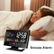 LED Digital Alarm Clock With Weather Forecast Hygrometer Snooze Calendar And Temperature Display 7