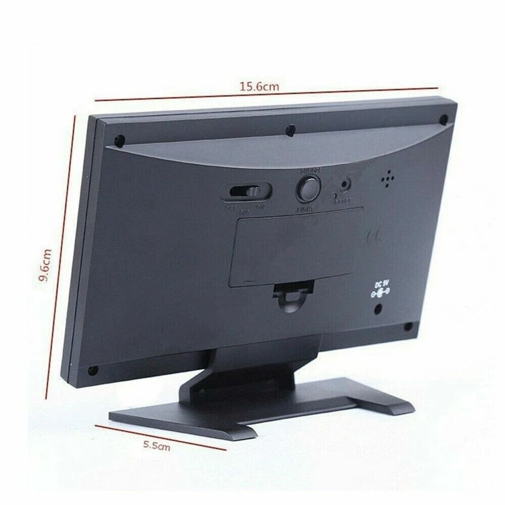 LED Digital Alarm Clock With Weather Forecast Hygrometer Snooze Calendar And Temperature Display 9