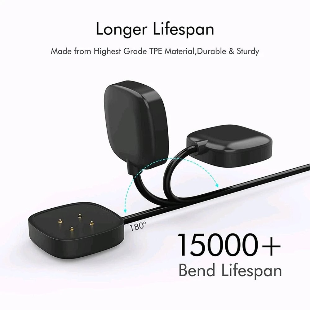 Wireless Charger For Fitbit Sense And Versa Fast USB Charging Dock Cable 7