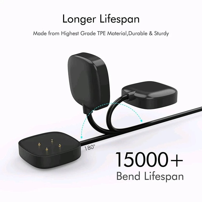 Wireless Charger For Fitbit Sense And Versa Fast USB Charging Dock Cable 7