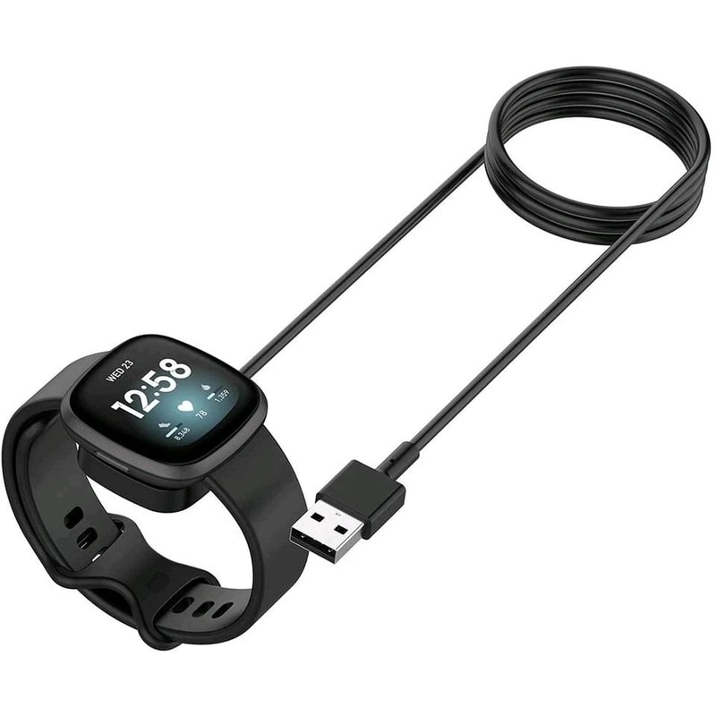 Wireless Charger For Fitbit Sense And Versa Fast USB Charging Dock Cable 0