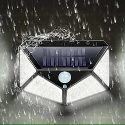 solar-powered led motion sensor security lamp for outdoor walls & gardens