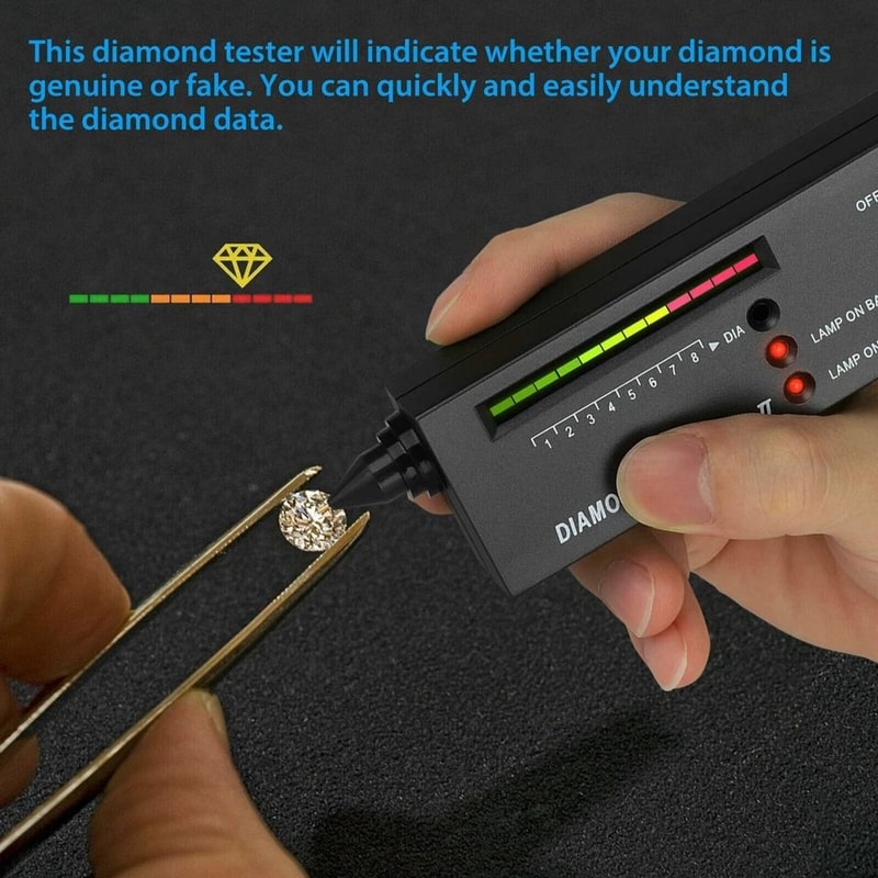 Portable Diamond Tester For Jewelry Gemstone Testing Illuminated Kit With Carrying Case 3