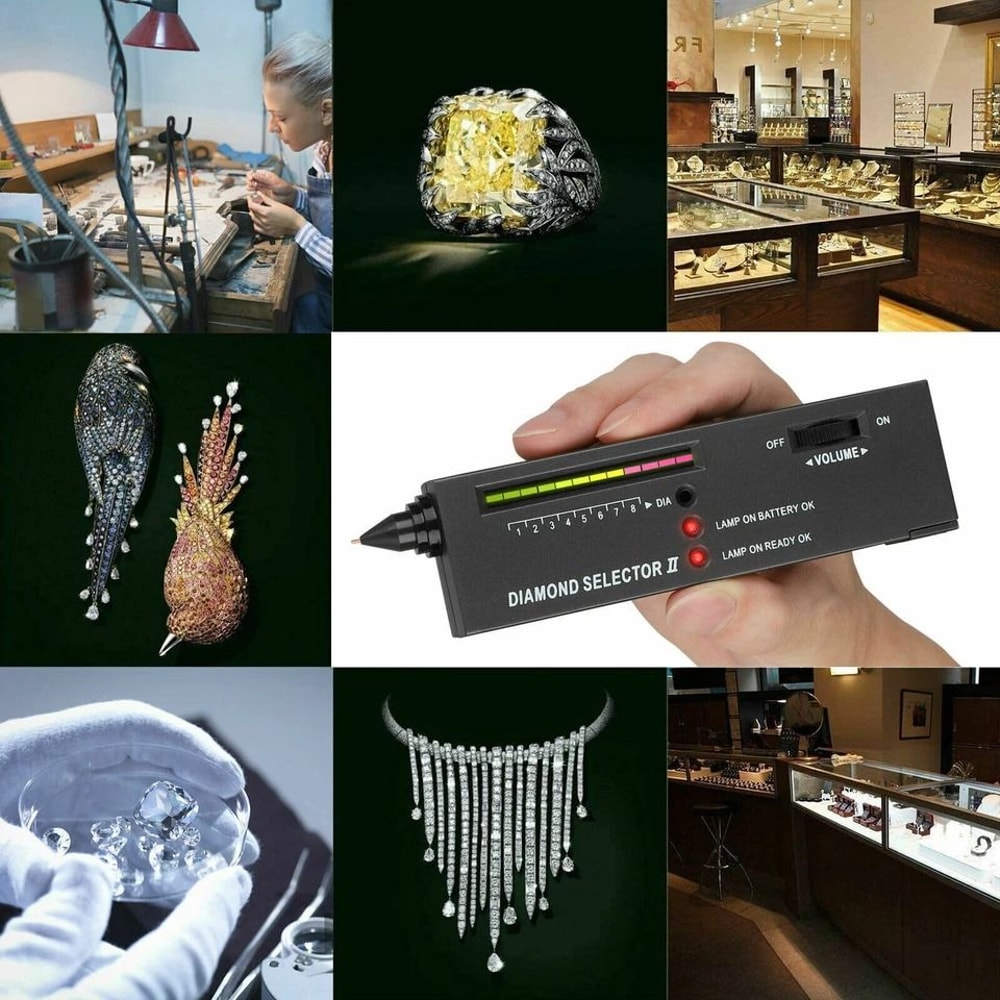 Portable Diamond Tester For Jewelry Gemstone Testing Illuminated Kit With Carrying Case 7