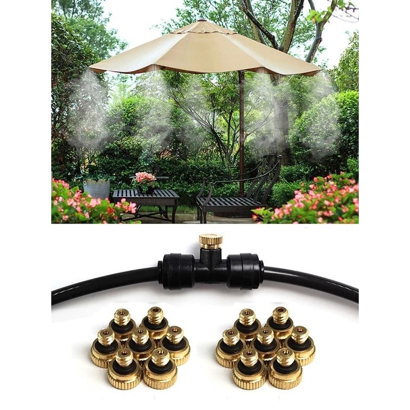 Brass Misting Nozzles For Outdoor Cooling System Mister Sprinkler Garden Sprayer 3