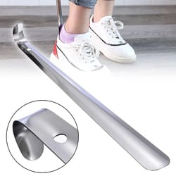 extra long handle stainless steel shoe horn metal shoe remover for easy slip-on
