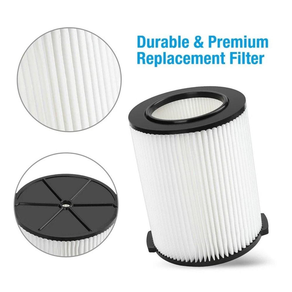 Replacement RIDGID WetDry Pleated Vacuum Filter Washable Reusable For Garage Shop Vacuums 8