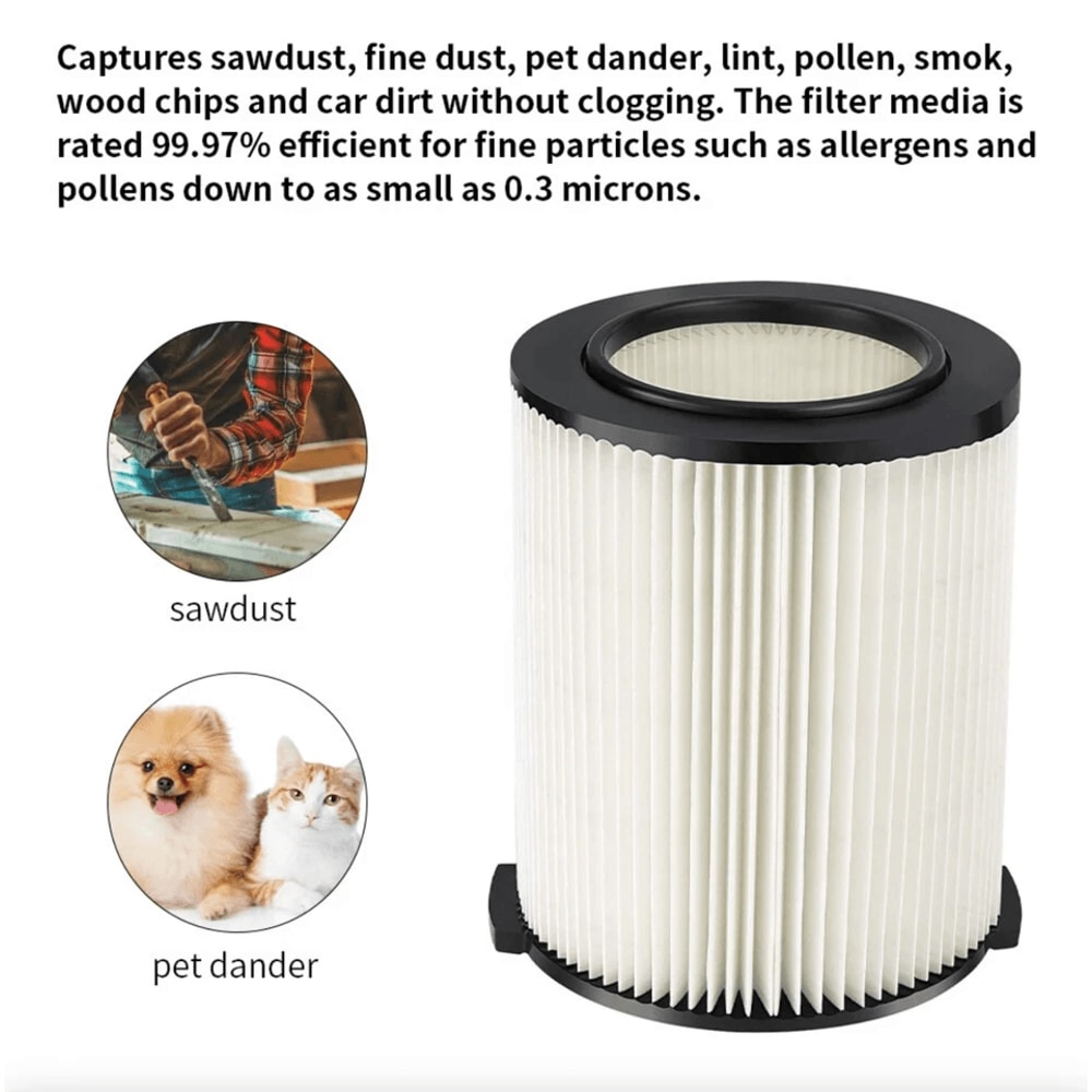 Replacement RIDGID WetDry Pleated Vacuum Filter Washable Reusable For Garage Shop Vacuums 11