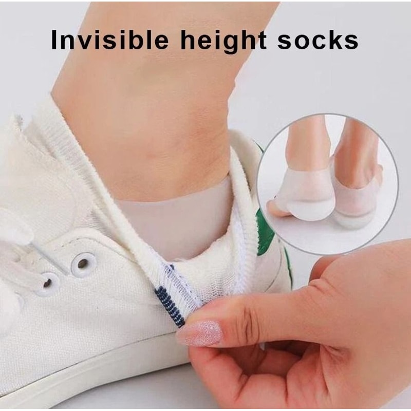 Concealed Footbed Enhancers Invisible Height Increase Silicone Insoles Pads Boost Your Confidence 5