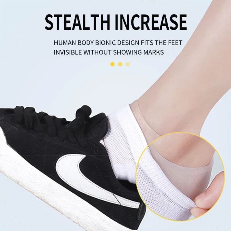 Concealed Footbed Enhancers Invisible Height Increase Silicone Insoles Pads Boost Your Confidence 6