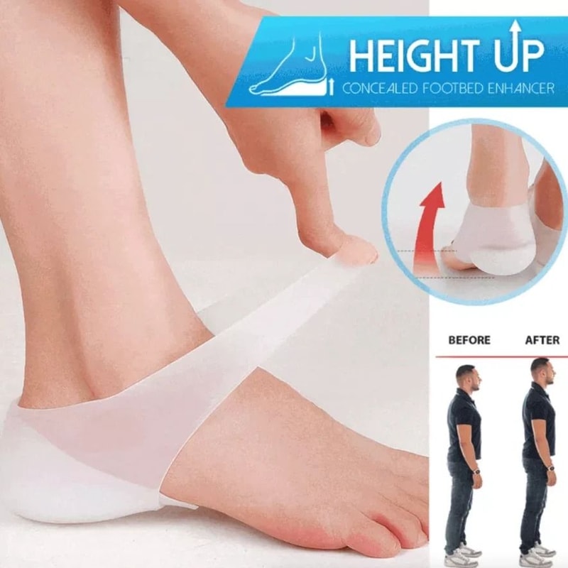Concealed Footbed Enhancers Invisible Height Increase Silicone Insoles Pads Boost Your Confidence 7