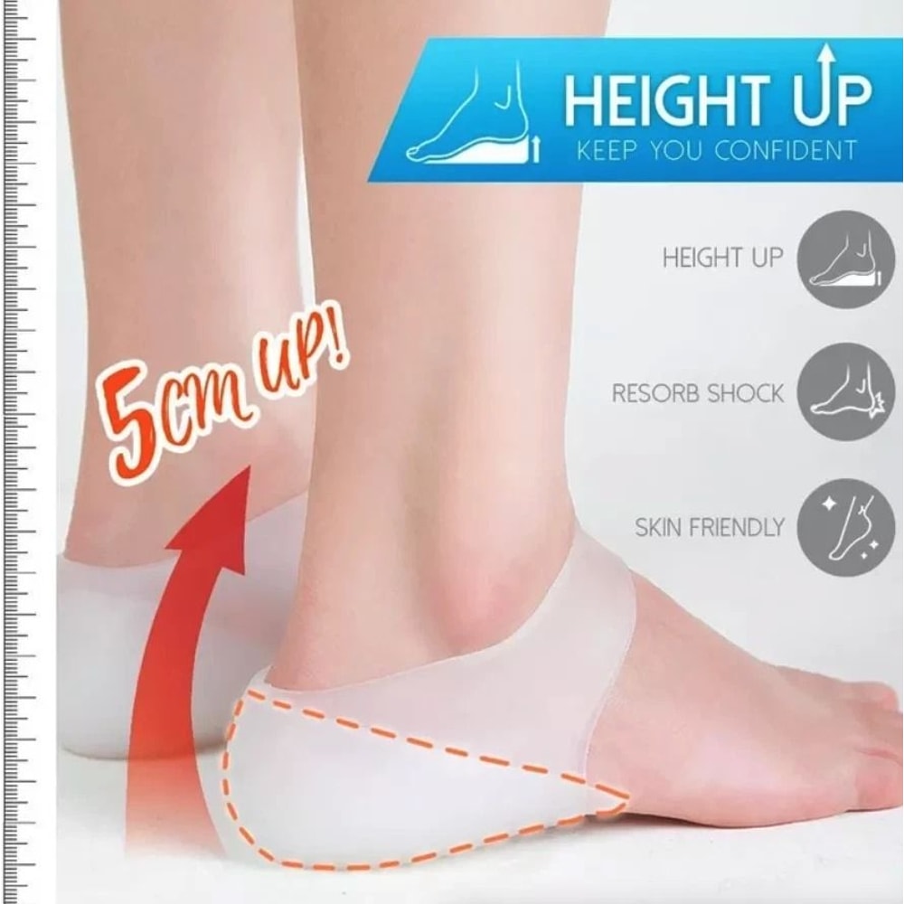 Concealed Footbed Enhancers Invisible Height Increase Silicone Insoles Pads Boost Your Confidence 8
