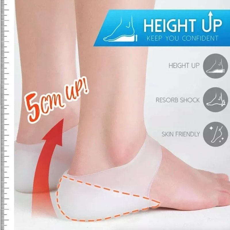 Concealed Footbed Enhancers Invisible Height Increase Silicone Insoles Pads Boost Your Confidence 8