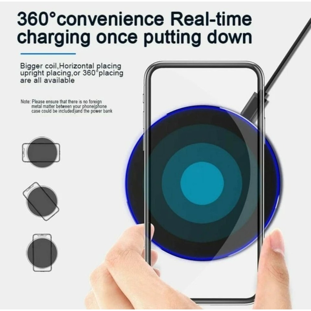 Fast Wireless Charging Pad For Samsung IPhone Quick Charge Compatible With AirPods And More 8
