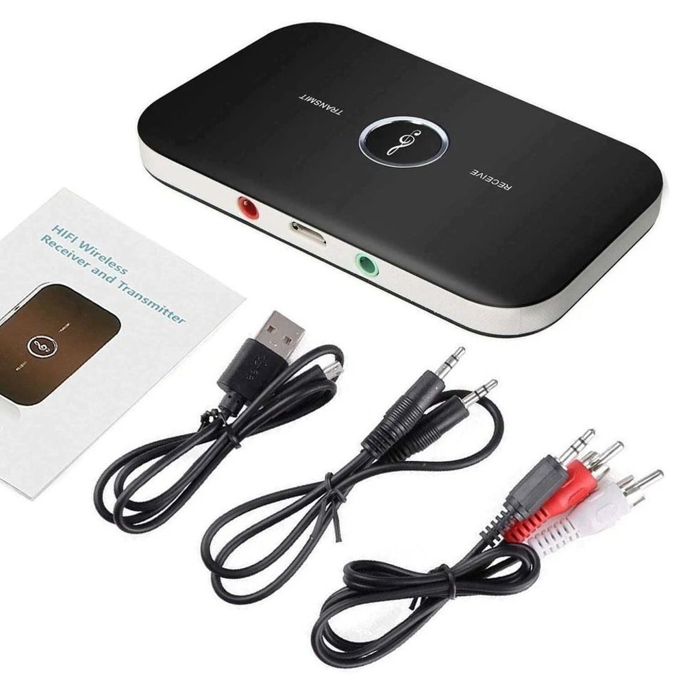Bluetooth Transmitter Receiver Wireless Audio Adapter With Aux Jack For Streaming Music 6