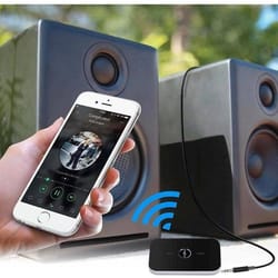 bluetooth transmitter receiver wireless audio adapter with aux jack for streaming music