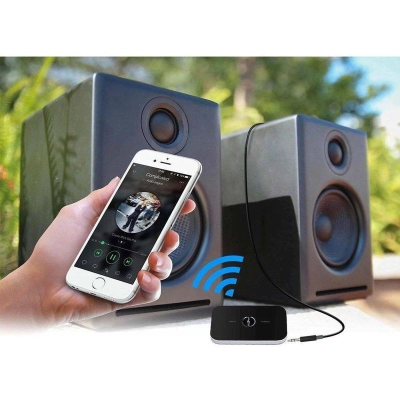 Bluetooth Transmitter Receiver Wireless Audio Adapter With Aux Jack For Streaming Music 0