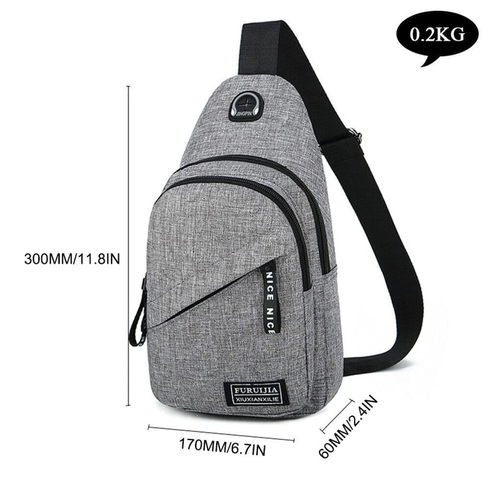 Mens Womens Sling Bag Crossbody Backpack Stylish Waterproof Shoulder Bag For Travel Hiking Sports