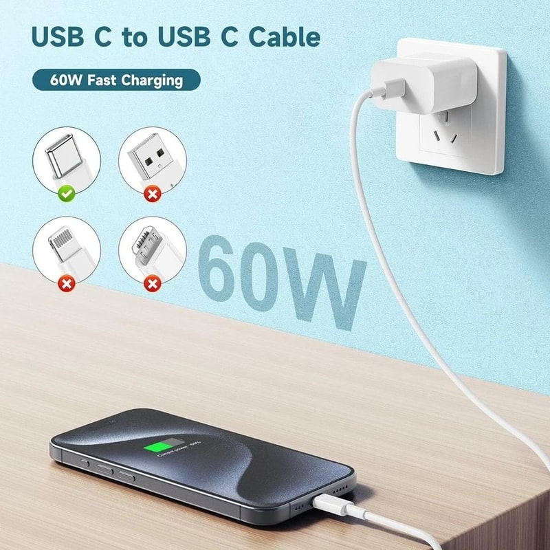 USBC To USBC Cable Fast Charging Type C Cord For Rapid Charging HighSpeed Power Transfer Durable D 4