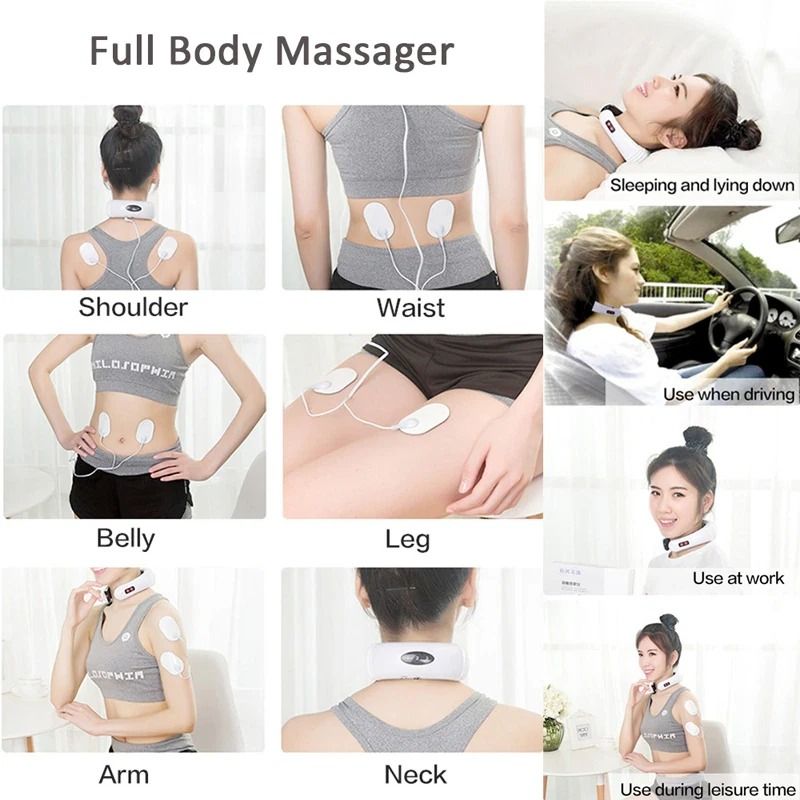 Electric Pulse Neck Massager With Magnetic Therapy Relaxation For Neck Pain Relief And Muscle Tensi 1