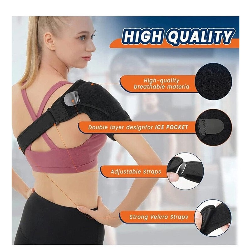 Shoulder Brace Compression Sleeve For Torn Rotator Cuff AC Joint Pain Relief Adjustable Support F 2