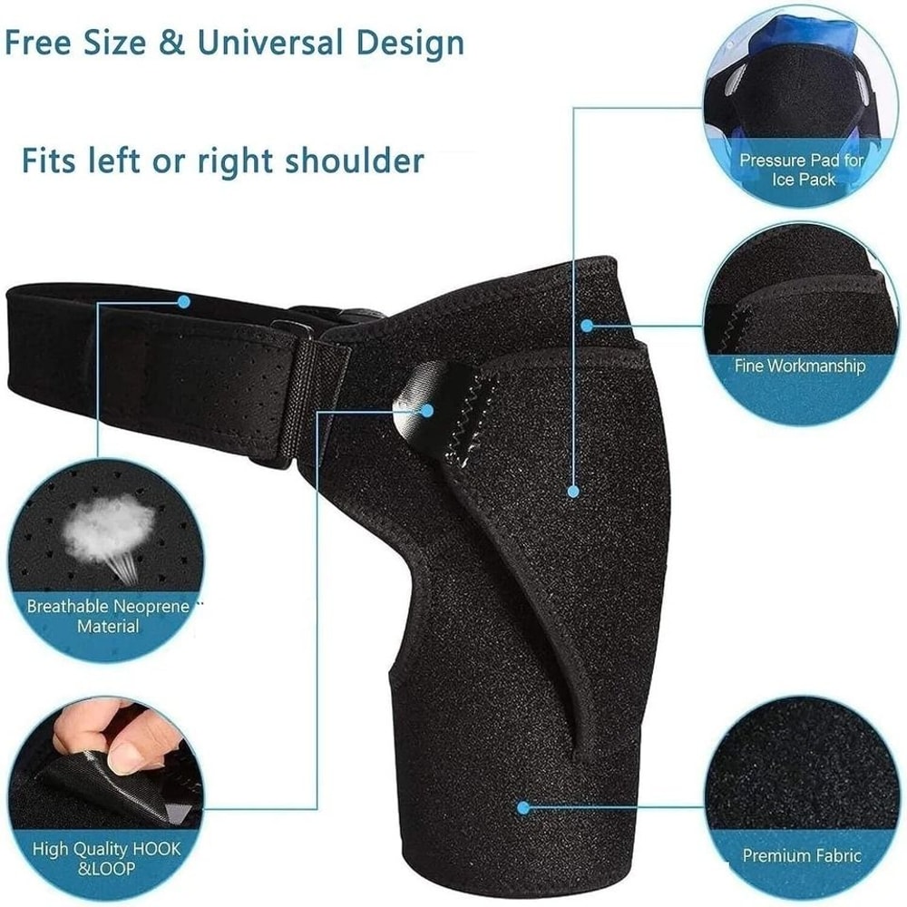 Shoulder Brace Compression Sleeve For Torn Rotator Cuff AC Joint Pain Relief Adjustable Support F 8