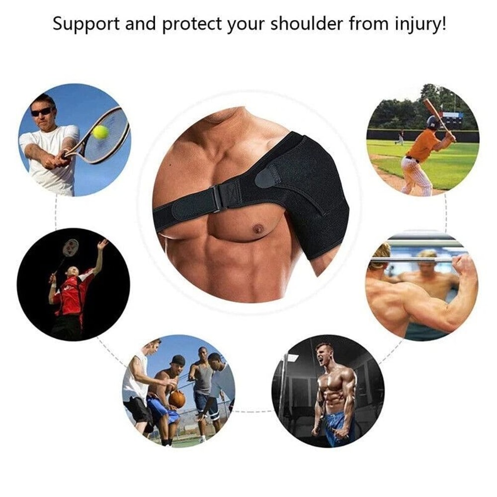 Shoulder Brace Compression Sleeve For Torn Rotator Cuff AC Joint Pain Relief Adjustable Support F 13