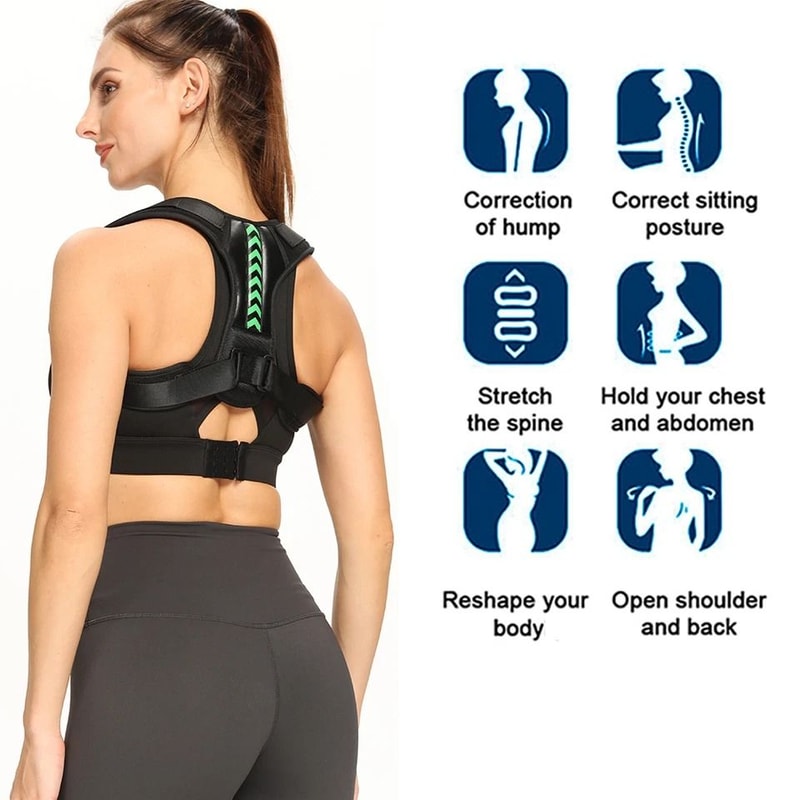 Adjustable Posture Corrector Brace For Back Shoulder Pain Relief Comfortable Spine Alignment Suppo 7