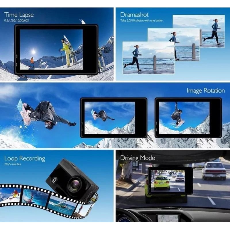 HD Action Sports Camera Waterproof Camcorder With WideAngle Lens 5